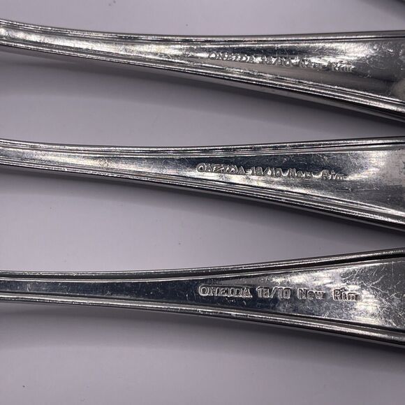 Oneida NEW RIM Stainless 18/10 Glossy Outline Flatware Replacement 3 PIECE READ - Picture 6 of 8
